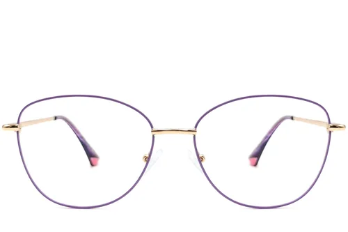 Lunettes papillon violettes en métal #BS2425-0209