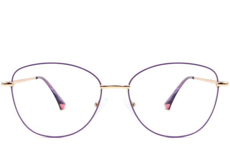 Gafas de metal morado con forma de mariposa #BS2425-0209