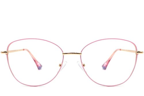 Lunettes papillon en métal rose #BS2425-0210