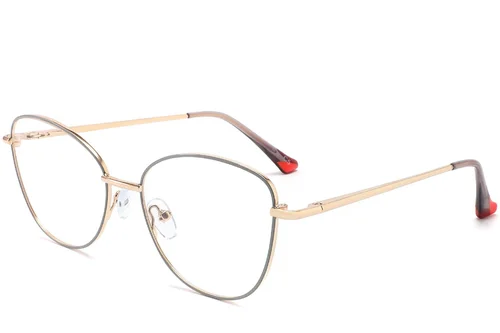 Lunettes papillon en métal gris #BS2425-0211