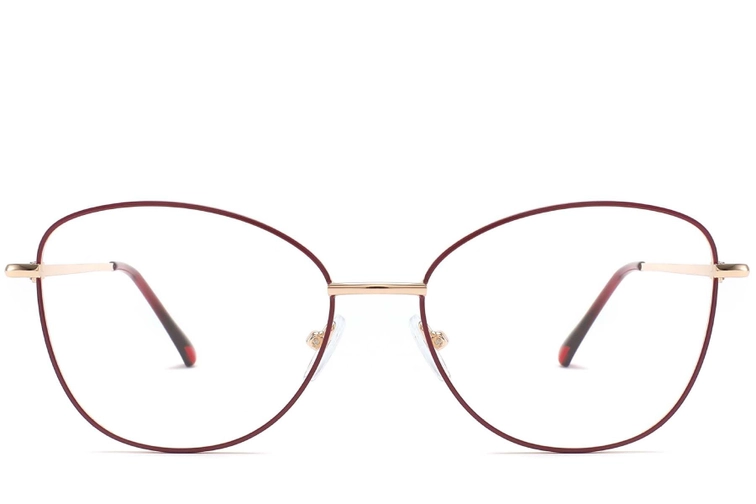 Gafas de metal rojo mariposa #BS2425-0212