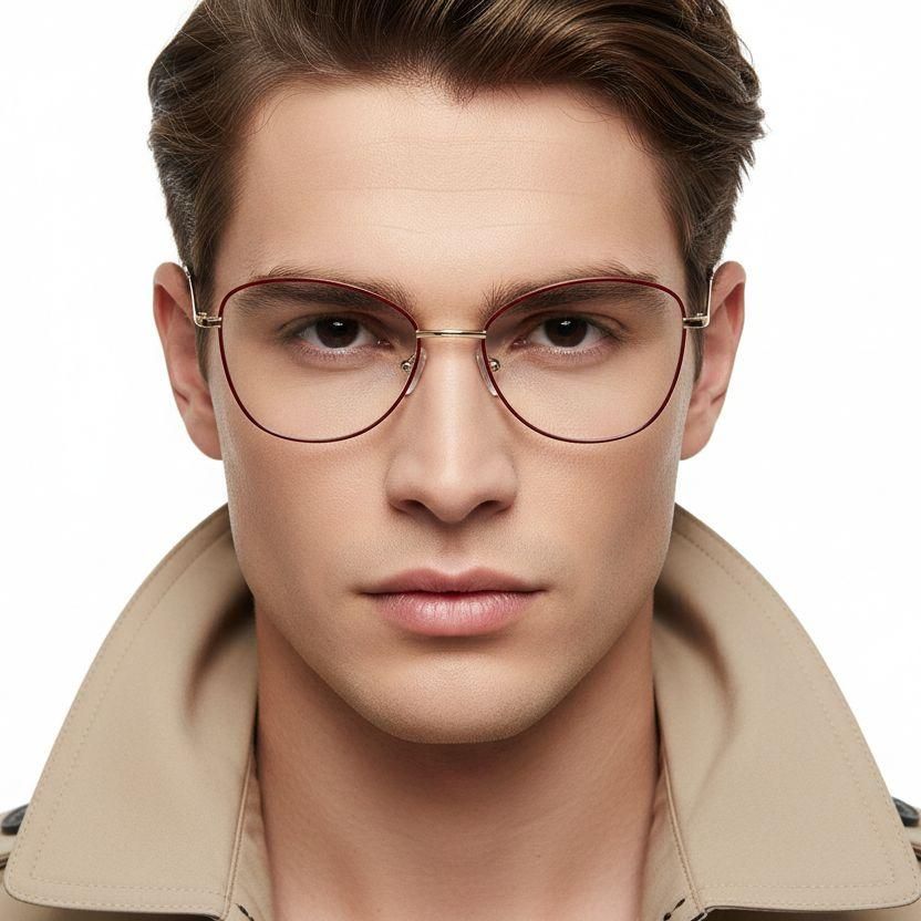 Butterfly Red Metal Glasses #BS2425-0212