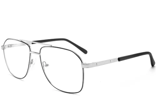 Lunettes aviateur en métal argenté #BS2425-0217