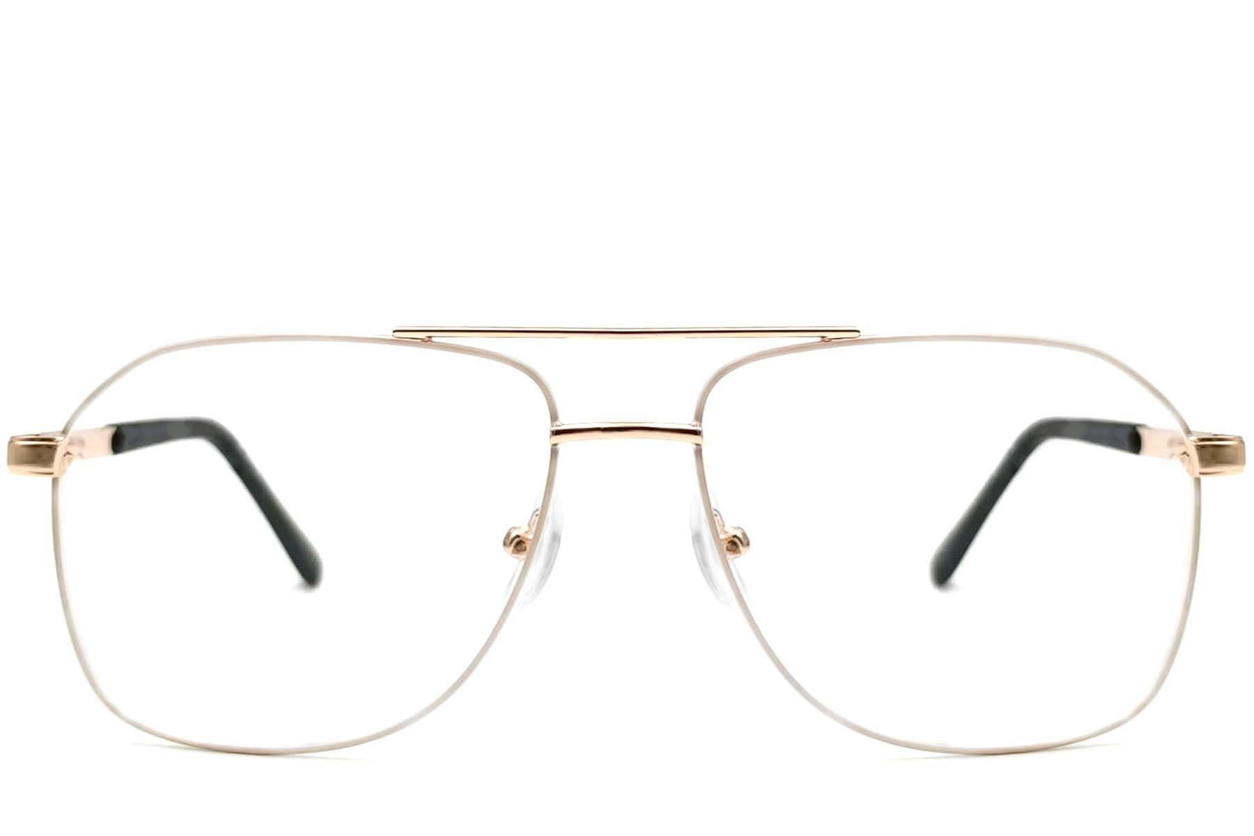 Gafas de aviador de metal dorado #BS2425-0218