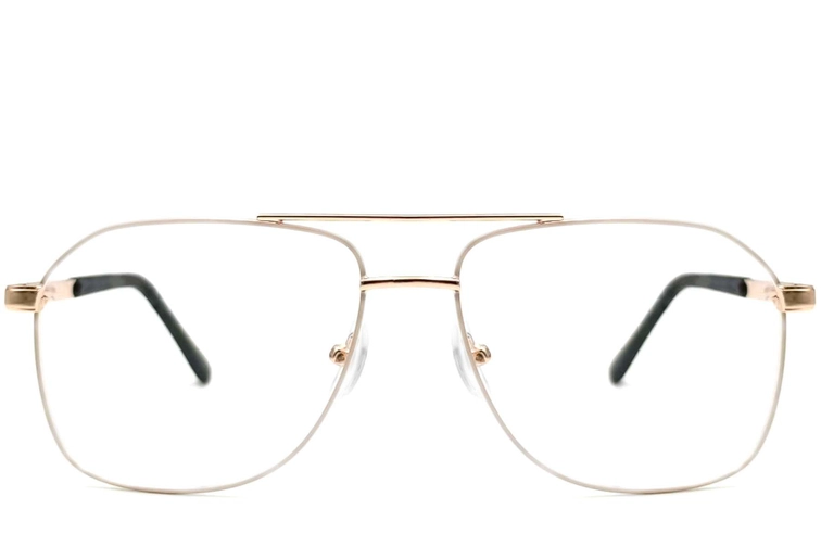 Gafas de aviador de metal dorado #BS2425-0218
