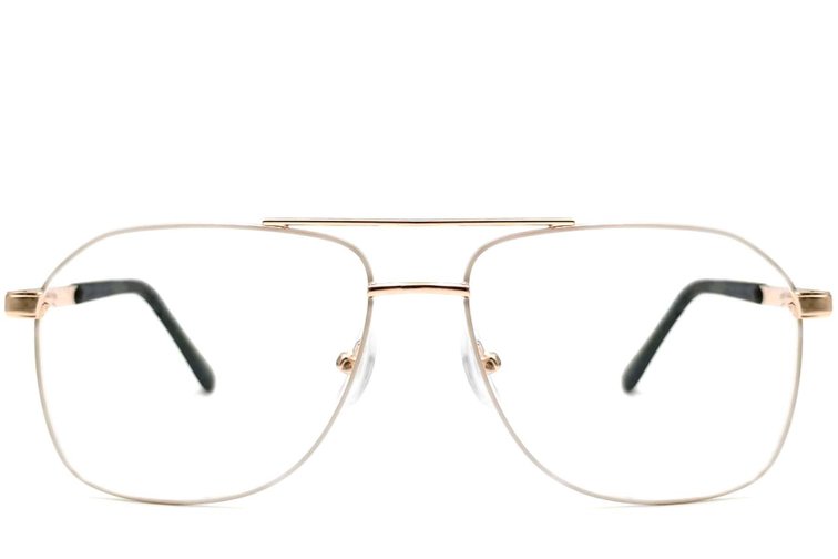 Pilotenbrille aus goldenem Metall #BS2425-0218