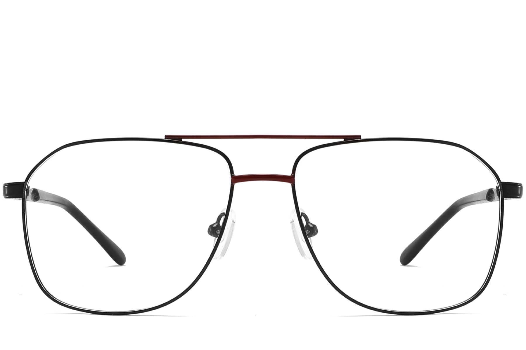 Aviator Red Metal Glasses #BS2425-0219