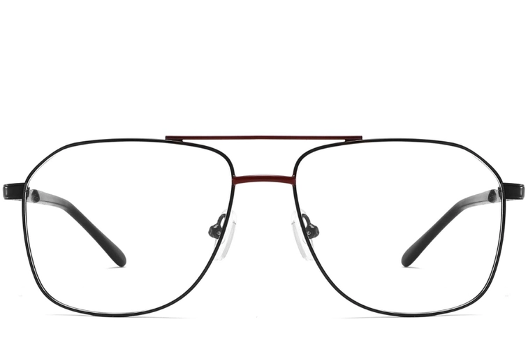 Aviator Red Metal Glasses #BS2425-0219