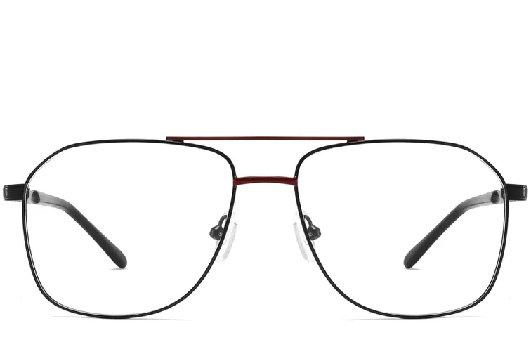 Aviator Red Metal Glasses #BS2425-0219