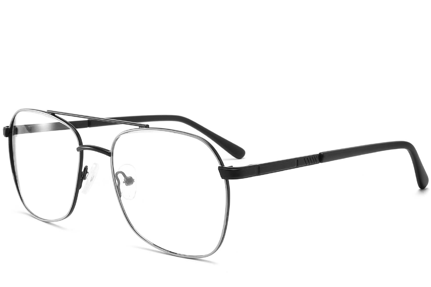 Aviator Black Metal Glasses #BS2425-0221