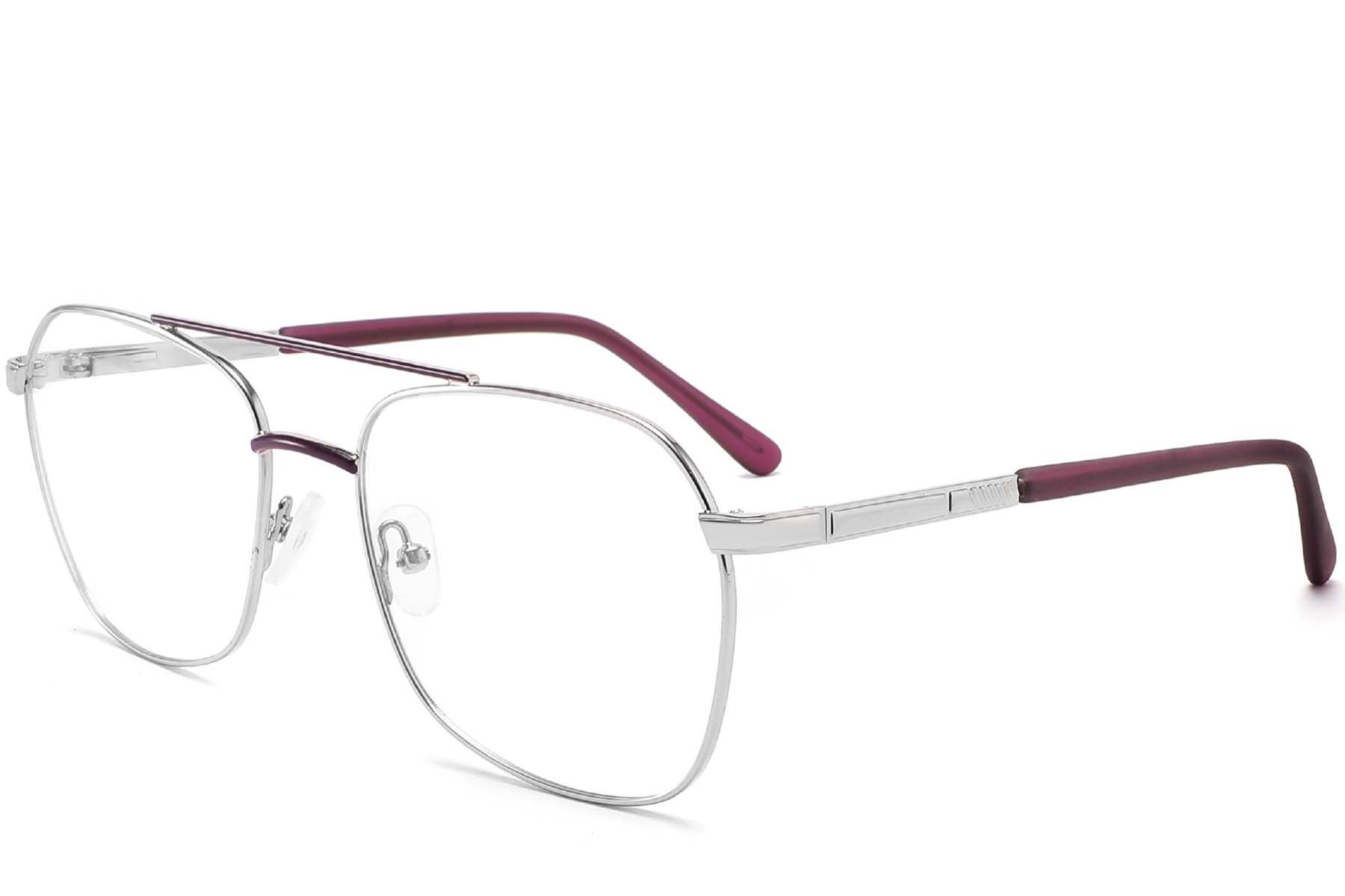 Aviator Purple Metal Glasses #BS2425-0222