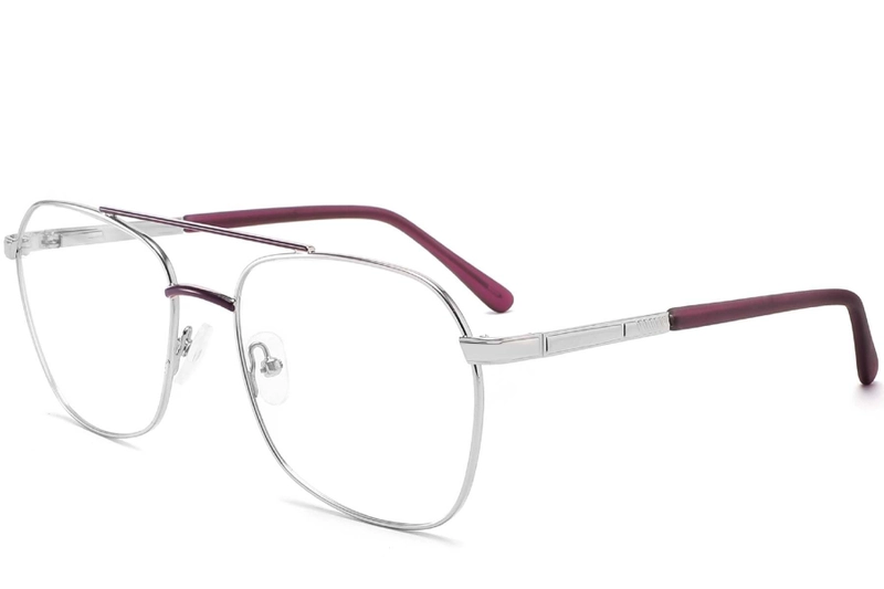 Gafas de aviador de metal morado #BS2425-0222