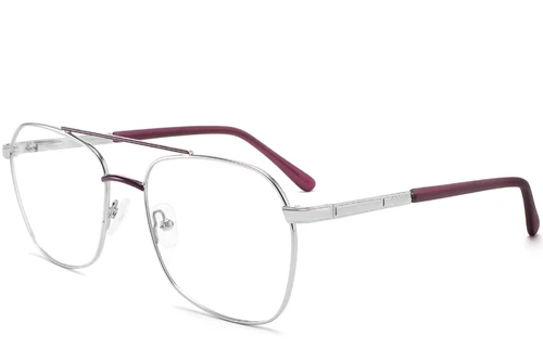 Aviator Purple Metal Glasses #BS2425-0222