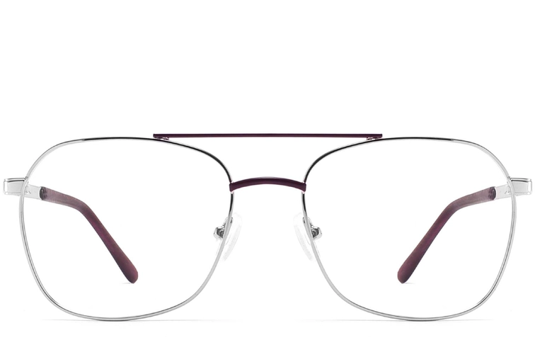 Aviator Purple Metal Glasses #BS2425-0222