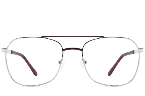 Aviator Purple Metal Glasses #BS2425-0222