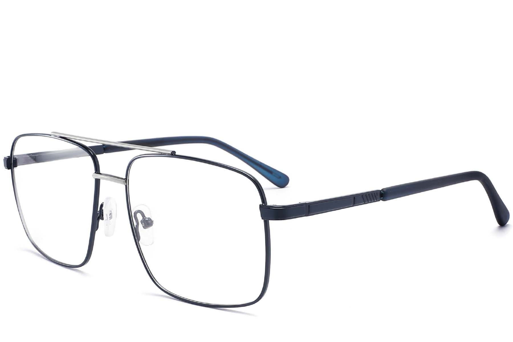 Aviator Blue Metal Glasses #BS2425-0228