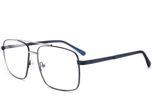 Aviator Blue Metal Glasses #BS2425-0228