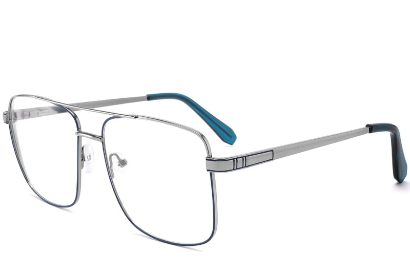 Aviator Blue Metal Glasses #BS2425-0229