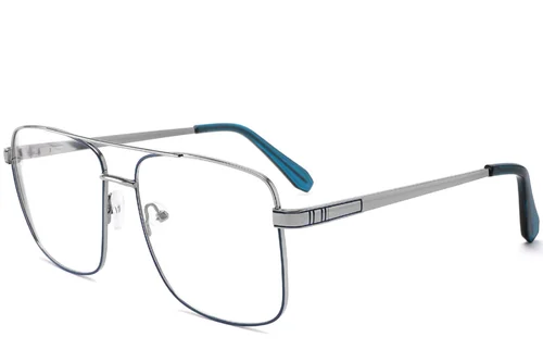 Lunettes aviateur en métal bleu #BS2425-0229