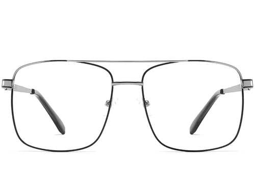 Lunettes aviateur en métal gris #BS2425-0230