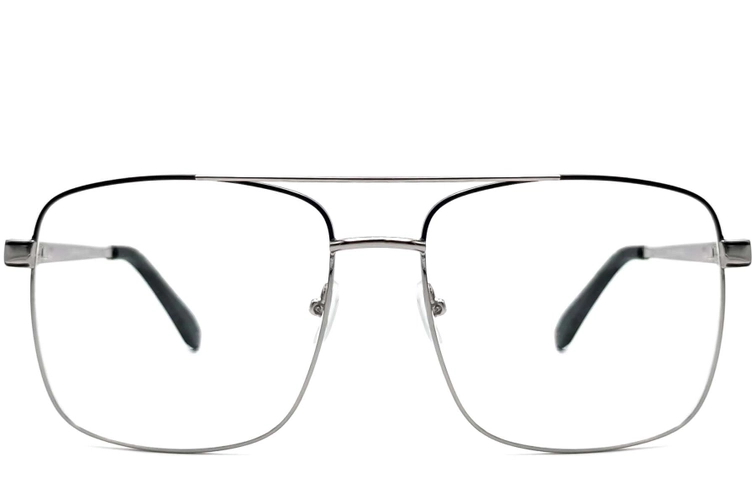 Aviator Black Metal Glasses #BS2425-0231