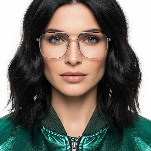 Lunettes aviateur noires en métal #BS2425-0231