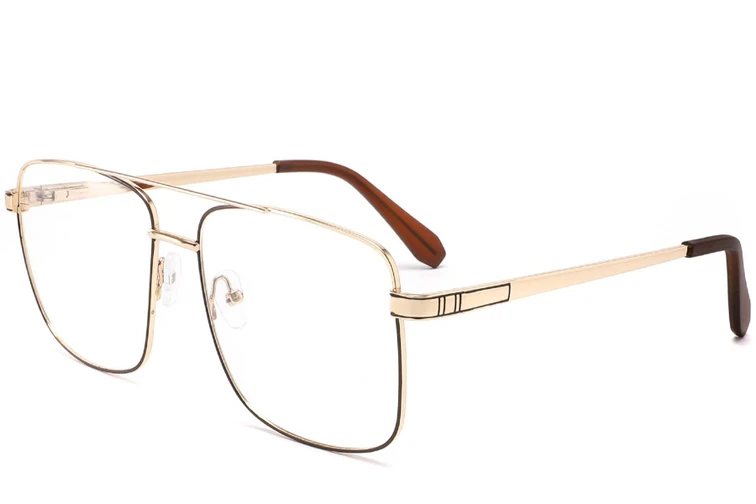Aviator Brown Metal Glasses #BS2425-0232