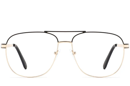 Gafas de aviador de metal dorado #BS2425-0233