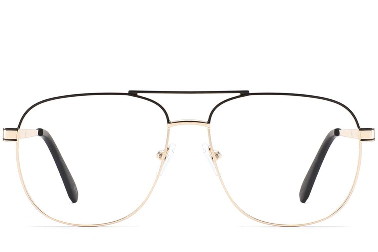Aviator Golden Metal Glasses #BS2425-0233