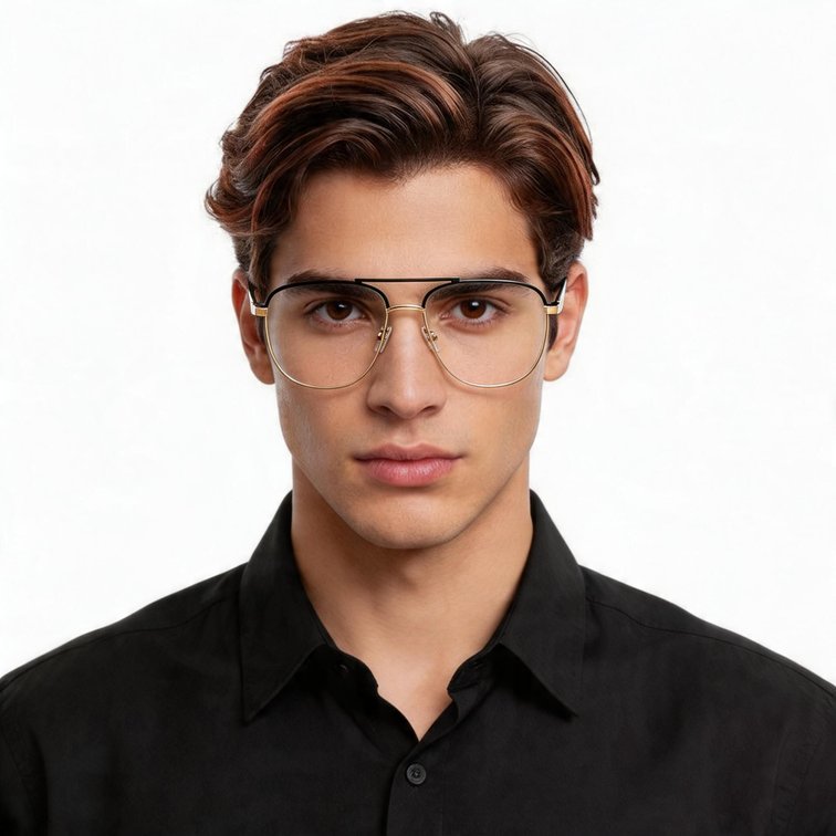Lunettes aviateur en métal doré #BS2425-0233