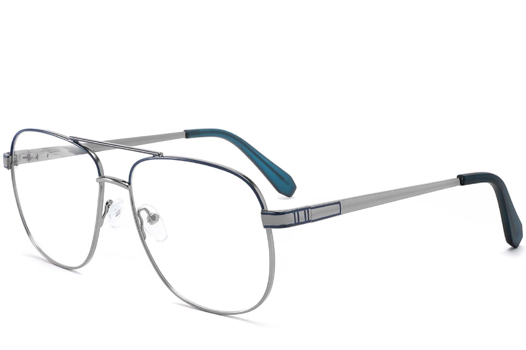 Gafas de metal azul aviador #BS2425-0234