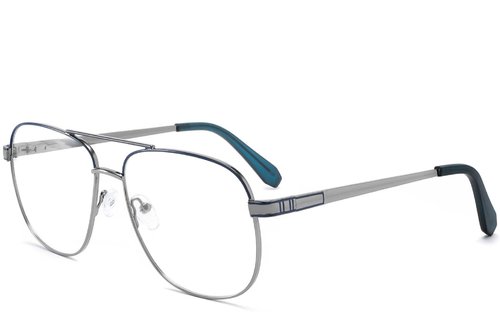 Lunettes aviateur en métal bleu #BS2425-0234