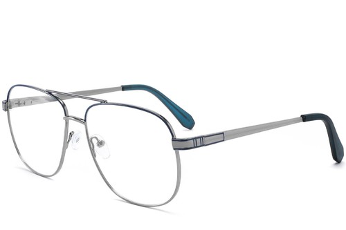 Aviator Blue Metal Glasses #BS2425-0234
