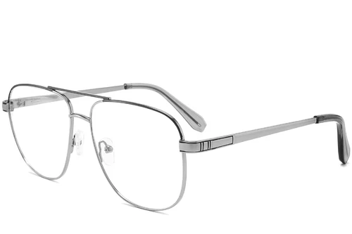 Aviator Grey Metal Glasses #BS2425-0235