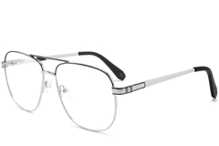 Aviator Black Metal Glasses #BS2425-0236