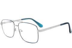 Aviator Blue Metal Glasses #BS2425-0239