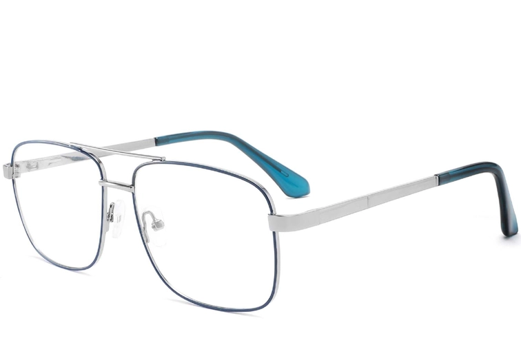 Aviator Blue Metal Glasses #BS2425-0239