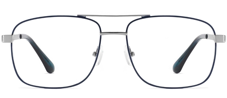 Aviator Blue Metal Glasses #BS2425-0239
