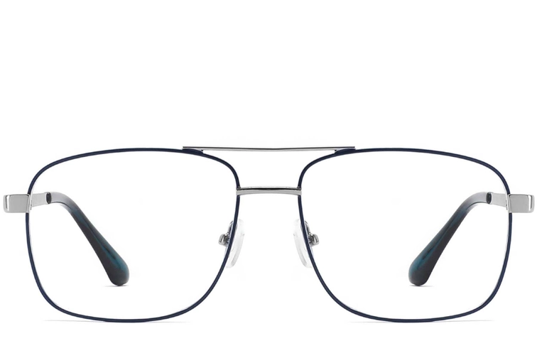 Aviator Blue Metal Glasses #BS2425-0239