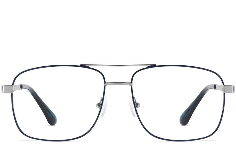Aviatorblauwe metalen bril #BS2425-0239