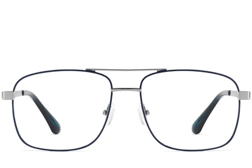 Aviatorblauwe metalen bril #BS2425-0239