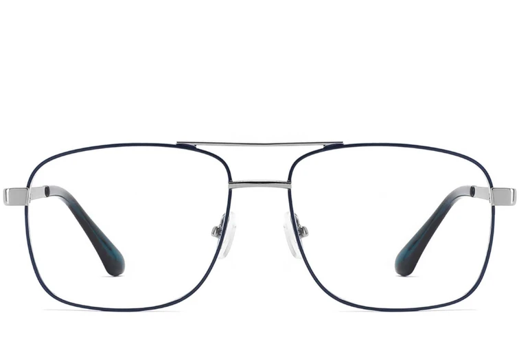 Occhiali da aviatore in metallo blu #BS2425-0239