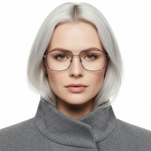 Lunettes aviateur en métal bleu #BS2425-0239