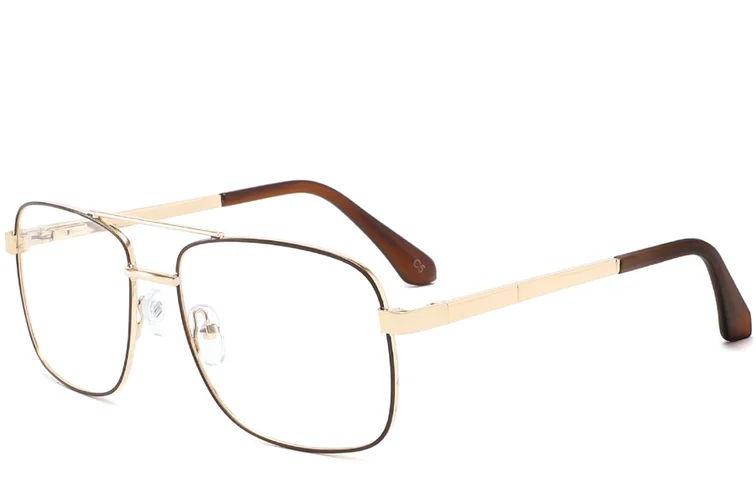 Aviator Brown Metal Glasses #BS2425-0242