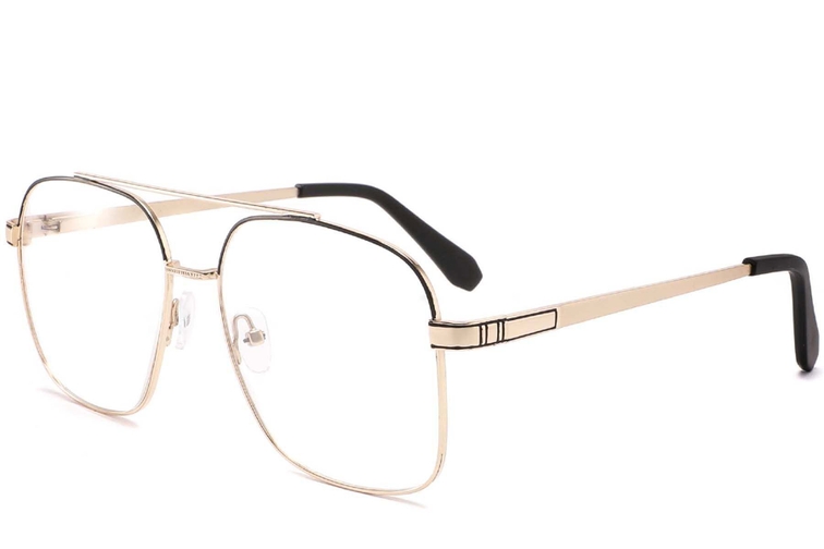 Aviator Golden Metal Glasses #BS2425-0243