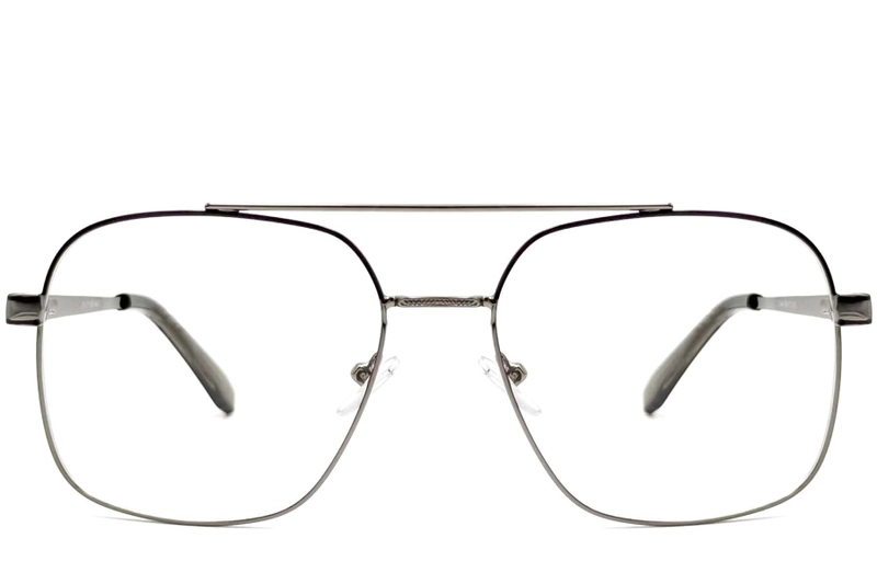 Aviator Black Metal Glasses #BS2425-0245