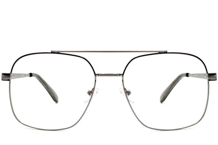 Aviator Black Metal Glasses #BS2425-0245