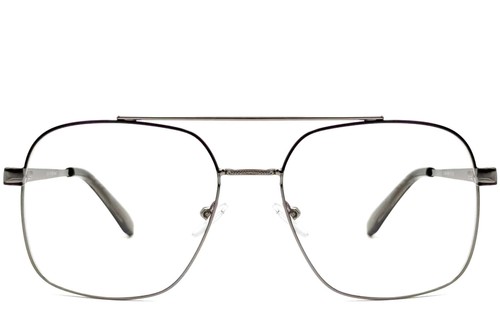 Aviator Black Metal Glasses #BS2425-0245