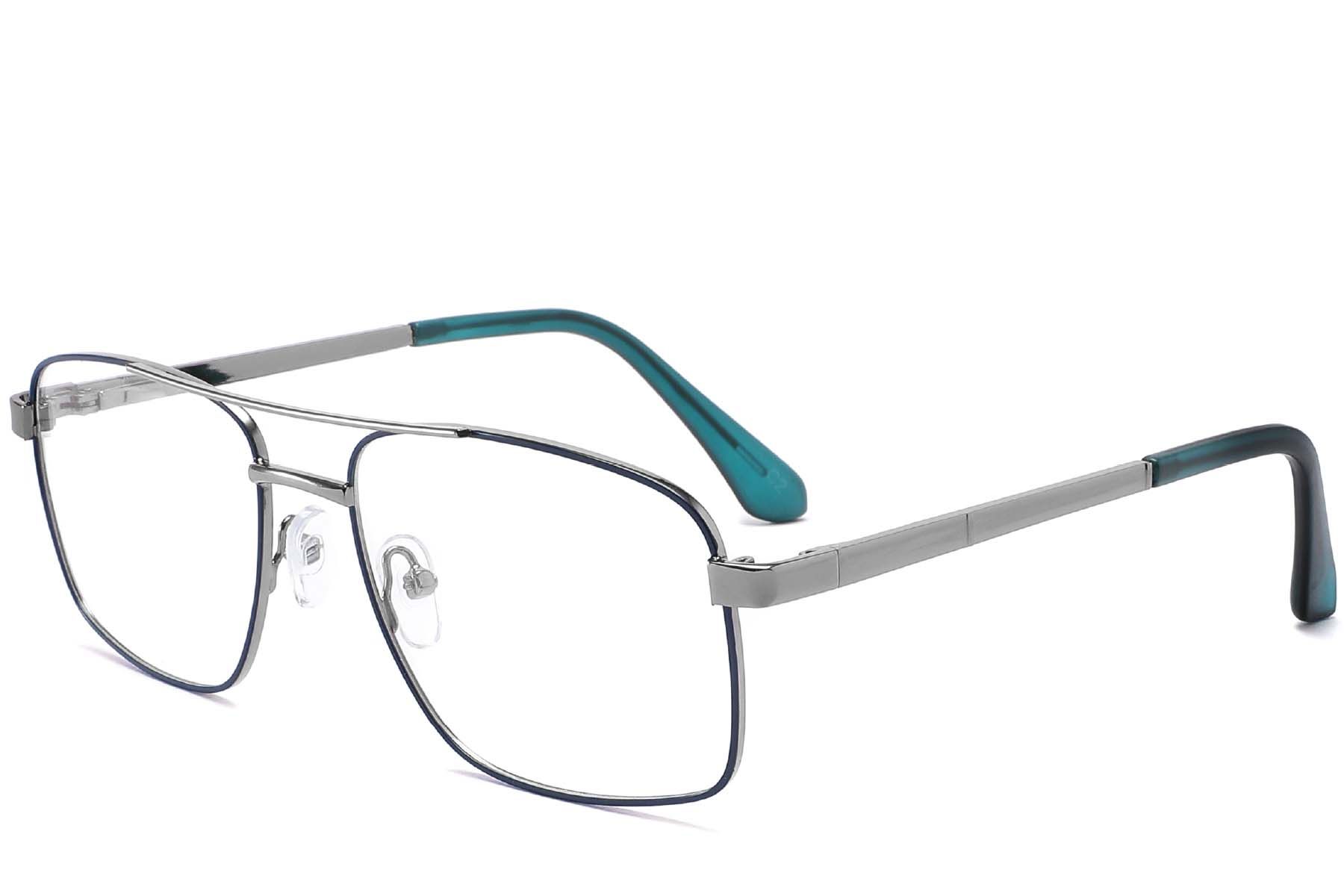 Aviator Blue Metal Glasses #BS2425-0248