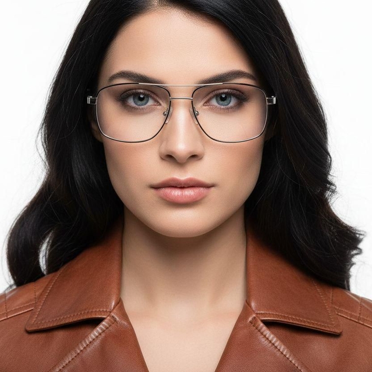 Aviator Black Metal Glasses #BS2425-0250